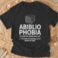 Abibliophobia Reading Fear Of No Books Definition T-Shirt Gifts for Old Men