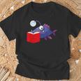 Anglerfish Reading Book T-Shirt Gifts for Old Men