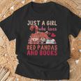 Animal Just A Girl Who Loves Red Pandas And Books Reading T-Shirt Gifts for Old Men