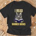 Banned Books Cat Reader Anti-Censorship T-Shirt Gifts for Old Men Banned Books Cat Reader Anti-Censorship T-Shirt Gifts for Old Men