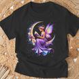 Beautiful Book Fairy Reading Crescent Moon Gothic Bookish T-Shirt Gifts for Old Men