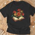 Book With Blooming Flowers Reading Nature Garden T-Shirt Gifts for Old Men Book With Blooming Flowers Reading Nature Garden T-Shirt Gifts for Old Men