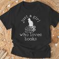 Book Bookworm Cat Lover Reading T-Shirt Gifts for Old Men Book Bookworm Cat Lover Reading T-Shirt Gifts for Old Men