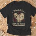 A Book A Day Keeps The Mental Breakdown Away T-Shirt Gifts for Old Men