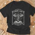 A Book A Day Keeps Reality Away Classic Fantasy Dragon T-Shirt Gifts for Old Men