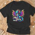 Book Dragon Reading T-Shirt Gifts for Old Men Book Dragon Reading T-Shirt Gifts for Old Men