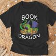 Book Dragon Smart Readers T-Shirt Gifts for Old Men