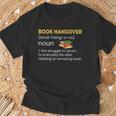Book Hangover Shirt Book Saying Graphic Tee Reading T-Shirt Gifts for Old Men