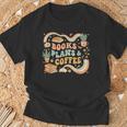 Book Lover Coffee Plants Retro Cozy Succulent Reading Groovy T-Shirt Gifts for Old Men
