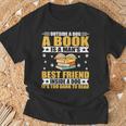 Book Lover Outside a Dog a Book Is a Man's Best Friend T-Shirt Gifts for Old Men Book Lover Outside a Dog a Book Is a Man's Best Friend T-Shirt Gifts for Old Men