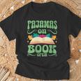 Book And Pajama Pajamas On Book Open T-Shirt Gifts for Old Men Book And Pajama Pajamas On Book Open T-Shirt Gifts for Old Men