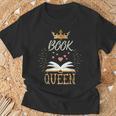 Book Queen Book Lovers Bookworm Reading Novelty Shirt T-Shirt Gifts for Old Men