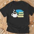 Book Reading And Coffee Books And Coffee T-Shirt Gifts for Old Men
