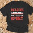 Book Reading Reading Is My Favorite Sport T-Shirt Gifts for Old Men