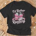 Book Reading I'd Rather Be Reading T-Shirt Gifts for Old Men