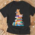Book Reading Kangaroo Tea Coffee Kawaii Bookworm T-Shirt Gifts for Old Men