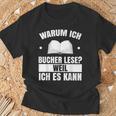 Book Reading Library Reader Bookworm Books T-Shirt Gifts for Old Men