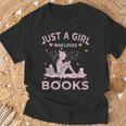 Book Reading Lover Tee Just A Girl Who Loves Books T-Shirt Gifts for Old Men