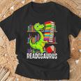 Book Readosaurus Dinosaur Books Library Reading Lovers T-Shirt Gifts for Old Men