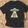 Book Shelf Ufo Abduction T-Shirt Gifts for Old Men Book Shelf Ufo Abduction T-Shirt Gifts for Old Men