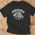 Book T-Rex Dino Bookworm Reading Book Dinosaur T-Shirt Gifts for Old Men