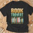Book Trovert Introvert Reader T-Shirt Gifts for Old Men