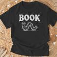 Book Worm Visual Pun Vintage Reading Lover T-Shirt Gifts for Old Men