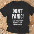 Bookclub Manager T-Shirt Gifts for Old Men