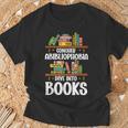 Bookish Book Lover Bookworm Abibliophobia T-Shirt Gifts for Old Men