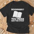 Bookmark Book Reader T-Shirt Gifts for Old Men