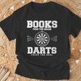 Books Feed The Brain Darts Feeds The Soul T-Shirt Gifts for Old Men