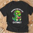 Books Never Go Extinct Reading Dinosaur Bookish Nerdy T-Shirt Gifts for Old Men