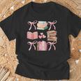 Books And Pink Bows Booktok Coquette Preppy T-Shirt Gifts for Old Men Books And Pink Bows Booktok Coquette Preppy T-Shirt Gifts for Old Men