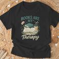 Books Are My Therapy Cozy Book Lover Reading & Coffee T-Shirt Gifts for Old Men Books Are My Therapy Cozy Book Lover Reading & Coffee T-Shirt Gifts for Old Men