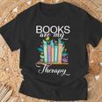 Books Are My Therapy T-Shirt Gifts for Old Men