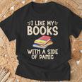 I Like My Books With a Side Of Panic Thriller T-Shirt Gifts for Old Men I Like My Books With a Side Of Panic Thriller T-Shirt Gifts for Old Men