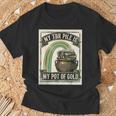 Books My TBR Pile Is My Pot Of Gold Rainbow Bookish Irish T-Shirt Gifts for Old Men