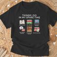 Books Things I Do In My Spare Time Reading T-Shirt Gifts for Old Men