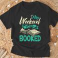 Bookworm My Weekend Is All Booked Reading Books T-Shirt Gifts for Old Men