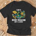 Bookworm Books Reading I Am A Book Dragon T-Shirt Gifts for Old Men