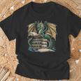 Bookworm Dragons Reading Book Dragons And Books T-Shirt Gifts for Old Men
