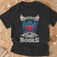 Bookworm Flying Mythical Creature Book Reading Dragon T-Shirt Gifts for Old Men
