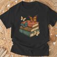 Butterflies And Books Cute Butterfly T-Shirt Gifts for Old Men