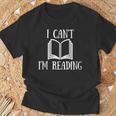 I Can't I'm Reading Book Reader Lazy Excuse T-Shirt Gifts for Old Men