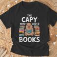Capybara Book Lover Rodent Animal Capy Bookworm T-Shirt Gifts for Old Men