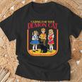 Caring For Your Evil Cat Retro Dark Humor Book Cover T-Shirt Gifts for Old Men Caring For Your Evil Cat Retro Dark Humor Book Cover T-Shirt Gifts for Old Men