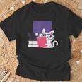 Cat Book Reading T-Shirt Gifts for Old Men Cat Book Reading T-Shirt Gifts for Old Men