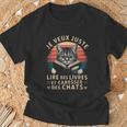 Cat And Reading For Book And Cat Lover T-Shirt Gifts for Old Men Cat And Reading For Book And Cat Lover T-Shirt Gifts for Old Men