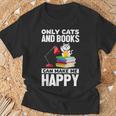 Only Cats And Books Can Make Me Happy Cat Lover Men Women Kids T-Shirt Gifts for Old Men Only Cats And Books Can Make Me Happy Cat Lover Men Women Kids T-Shirt Gifts for Old Men