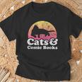 Cats And Comic Books Or Women's Cat And Comic Book T-Shirt Gifts for Old Men Cats And Comic Books Or Women's Cat And Comic Book T-Shirt Gifts for Old Men
